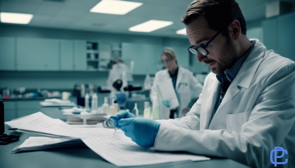 Image of a Clinical Trial Coordinator At work in the lab