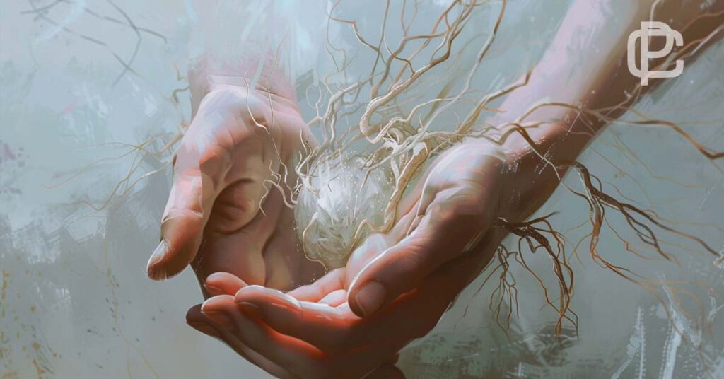 Image depicting hope with hands cradling sensitive nerves